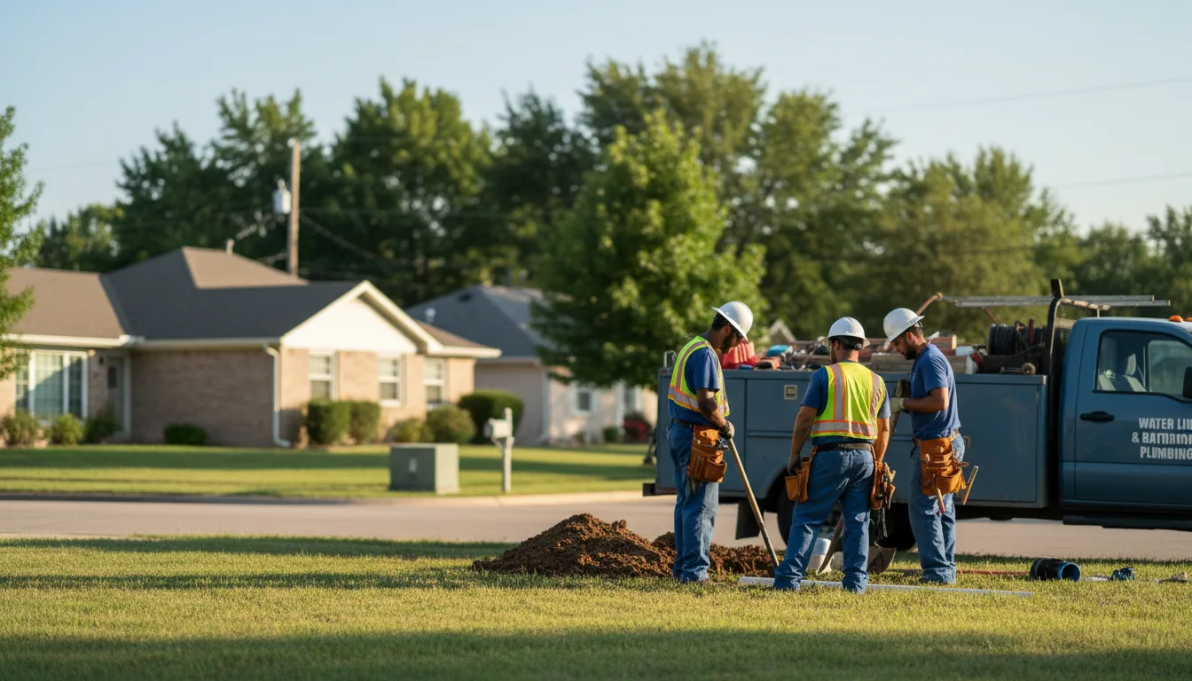 Residential water line and bathroom plumbing service in Wernersville, PA